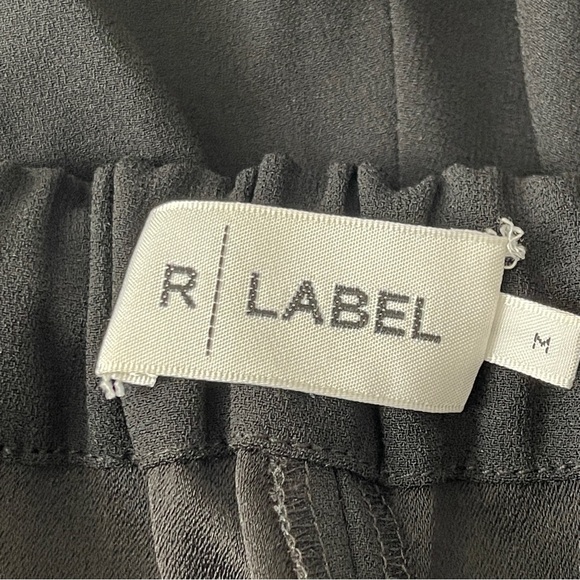 The Reset R Label Black Jogger Pants Size M Tapered Pull On Casual - Picture 7 of 9